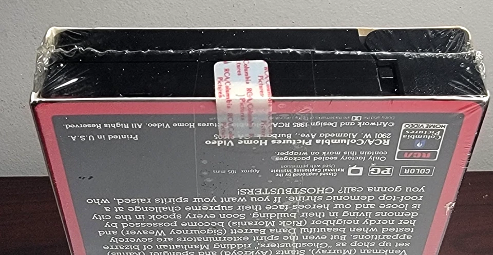 Vintage 1985 GHOSTBUSTERS Red Border RCA Sealed VHS Promo w/Watermarks - Image 3 of 4