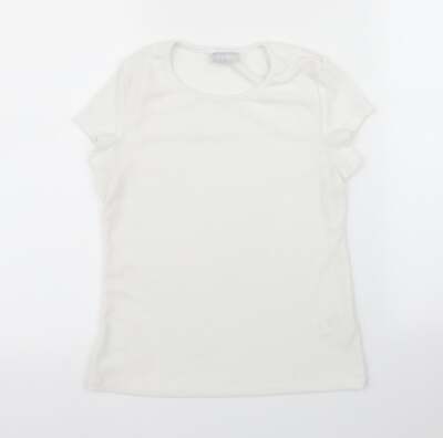 Matalan Mädchen weißes Polyestermischung T-Shirt Größe 11 Jahre