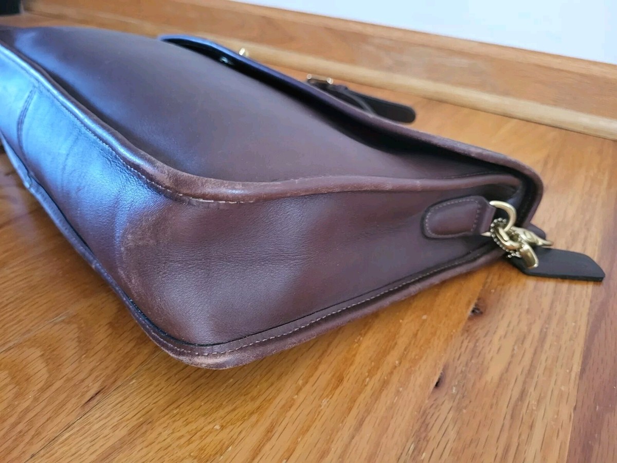 Coach 5265 Briefcase Lexington British Tan Leather Laptop