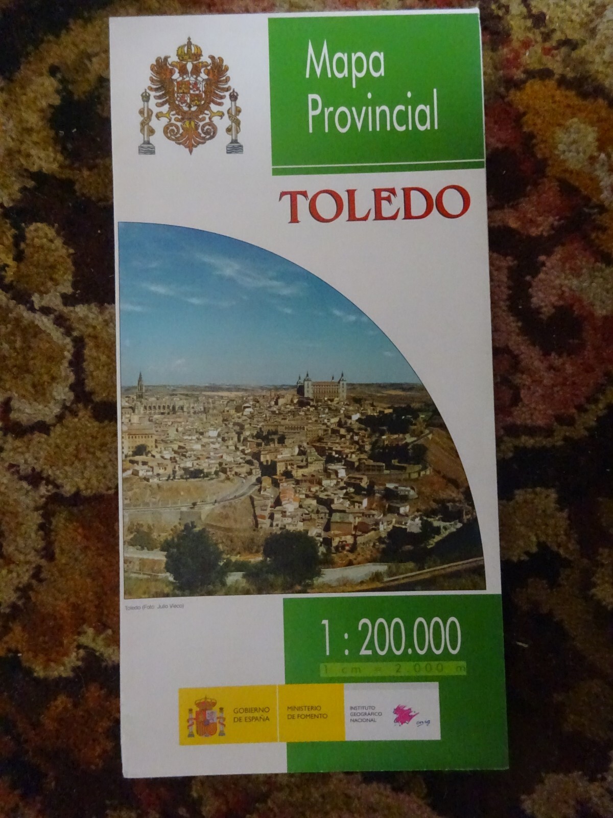 Vintage Travel Motoring Map of Toledo Spain in Excellent Condition  