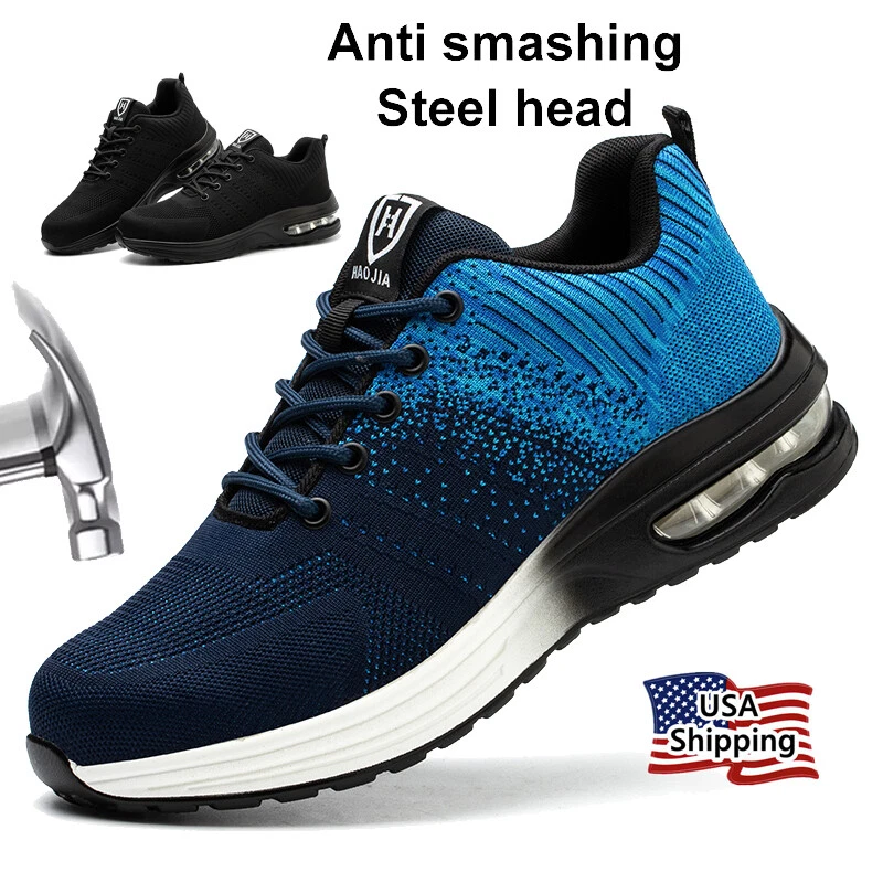 Steel Toe Shoes for Men Safety Shoes Non Slip Sneaker Construction Work Shoes US