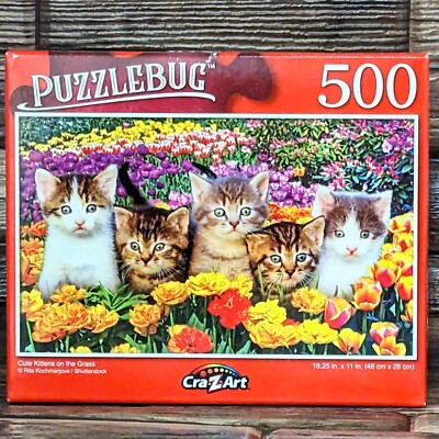 Puzzlebug, Cute Kittens on the Grass, Jigsaw Puzzle by Cra Z Art