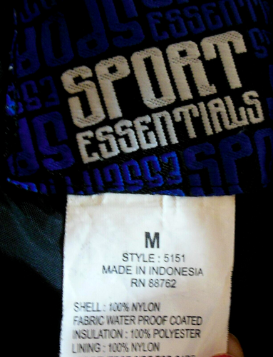 Sport Essentials Ski/Snowboard Bibs M Blk Zip & Cargo Pocket Lined Insulated VGU - Picture 7 of 8