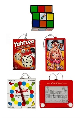 Ruz Classic Games & Toys Collectible Christmas Tree Ornaments Retro Hasbro NWT