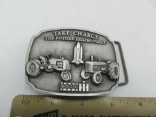 Vintage 1988 JI Case IH Parts Trade Fair Take Charge Spec Cast Belt Buckle