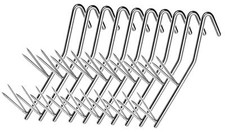 10 St. Räucherhaken Doppel V-Spitze 17cm smoking hooks Fisch Räuchern