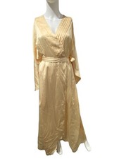 VTG Rosa Puleo-Szole Lily of France Large Gold/ Yellow Robe Maxi Nightgown