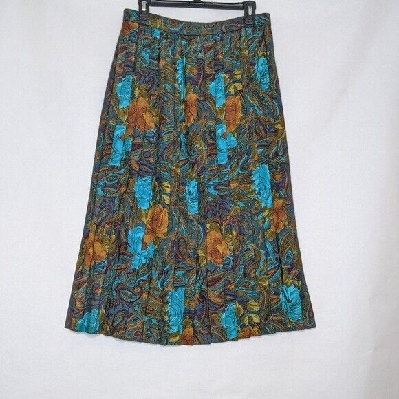 Campus Casuals Vintage Pleated Teal Brown Green S… - image 4