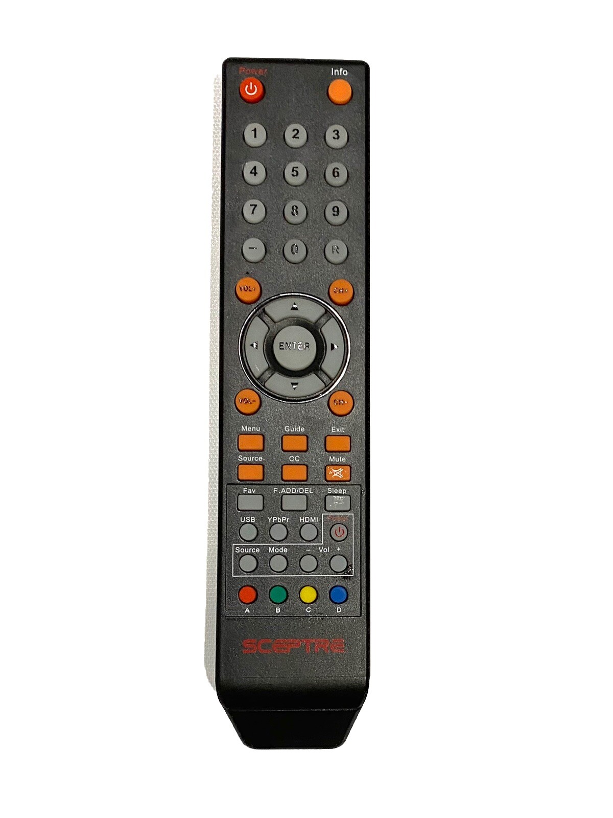 Genuine Sceptre 8142026670003C TV Remote Control