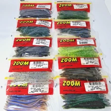 Zoom 4.5" Finesse Worm 20 Count Pack Super Salt Plus You Pick Color Bass Fishing