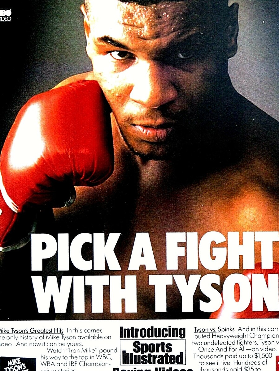 Mike Tyson Sports Illustrated Movies 1988 Vintage Original Mike Tyson Sports Illustrated Movies 1988 Vintage Original