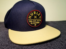 Hurley The Classics Snapback Baseball Hat Blue w/ Tan