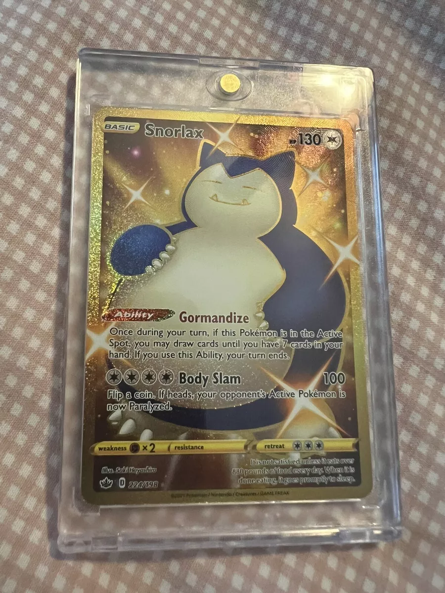 Carta Pokémon Snorlax Dourado Reinado Arrepiante Original