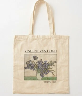 WESTFORD MILL Vincent Van Gogh Irises Tragetasche - %100 Premium Qualität Baumwolle Kunsttasche