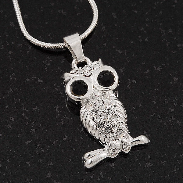 Metal owl shop necklace