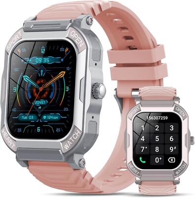 Smart Watch for Men Women with Bluetooth IP68 Waterproof for Android & iOS