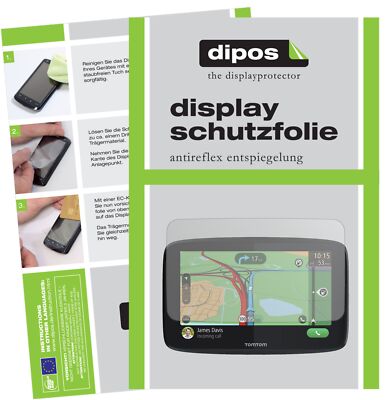 Dipos Pack 6 Láminas Protectoras Mate Antirreflejos Para TomTom GO Essential - Fabricadas En Alemania, Antiarañazos Y Antihuellas