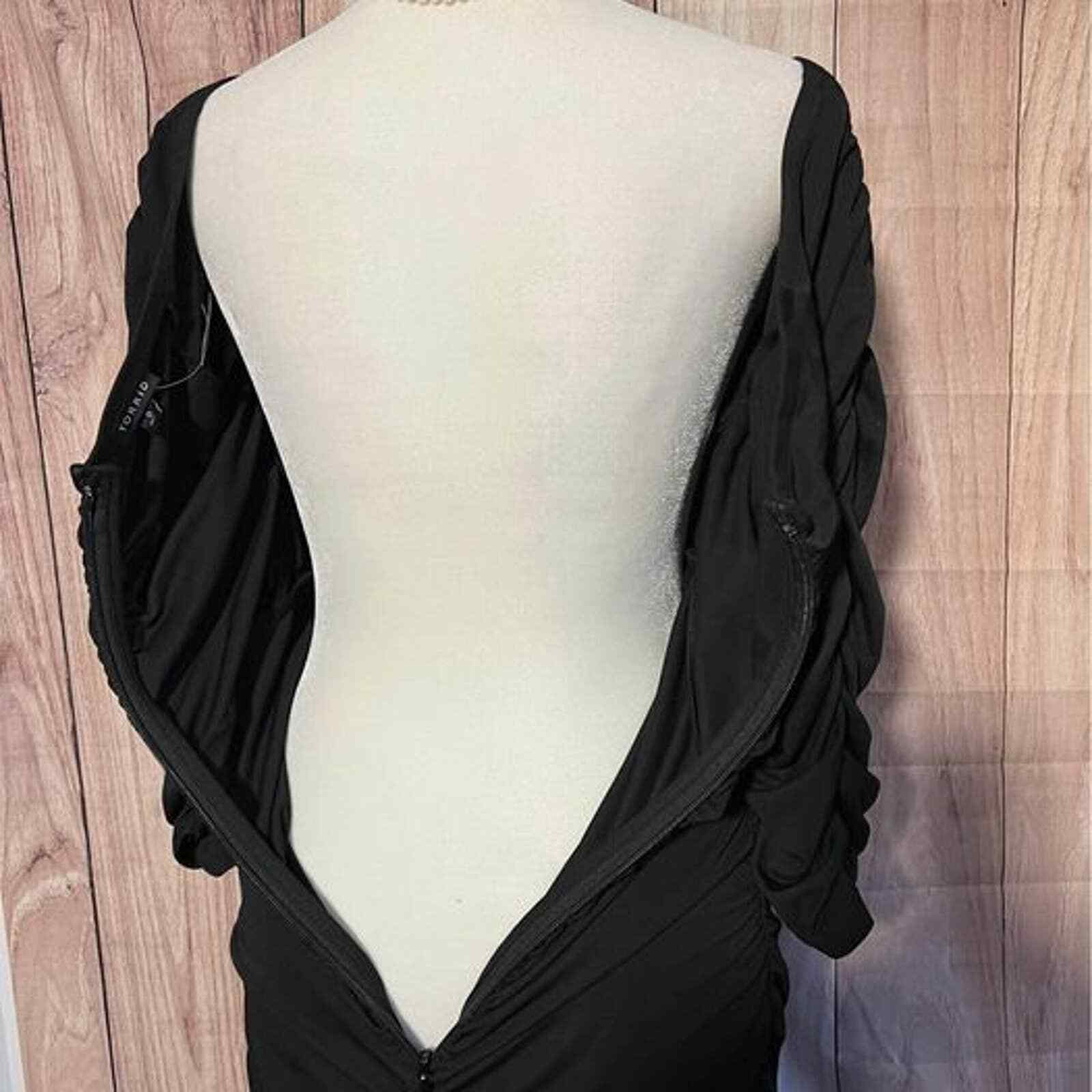 NWT Torrid Long Black Ball Gown Sz 0/L/12 image 7