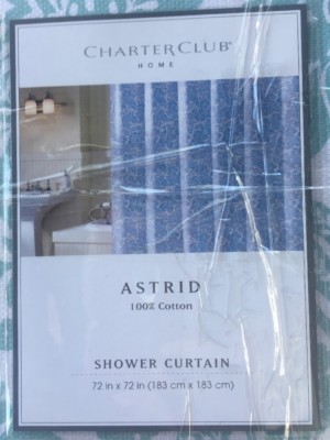 NWT Charter Club Home Shower Curtain ASTRID 100% Cotton 72in X 72in MACY'S  $40 