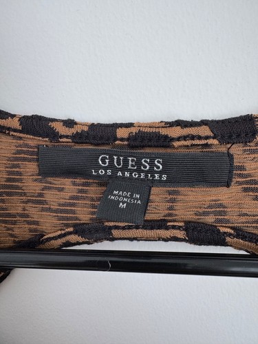 GUESS Leopard Print Bustier Top Woman's M Cheetah - Picture 3 of 9
