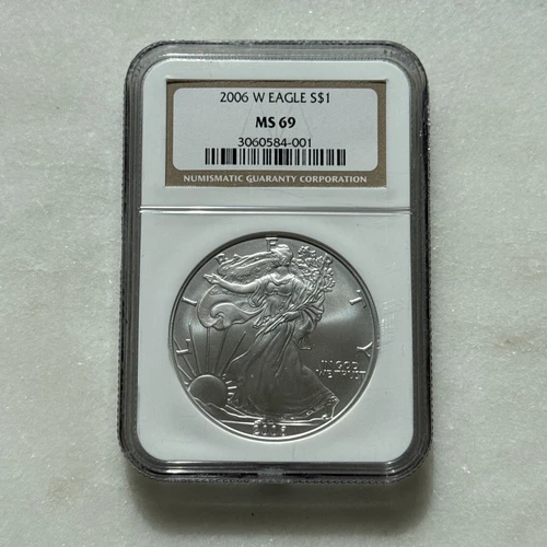 2006-W West Point Burnished American Silver Eagle NGC MS69 