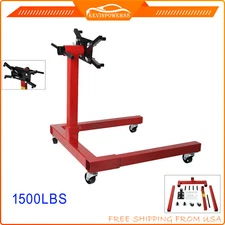 1500LBS Folding Engine Stand Steel Motor Hoist Dolly 360° Degree Adjustable Head