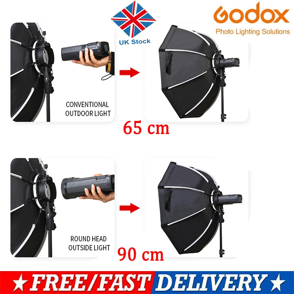 Godox 65cm 90cm Speedlite Octagon Umbrella Softbox For yongnuo YN200 AD200 V1 UK