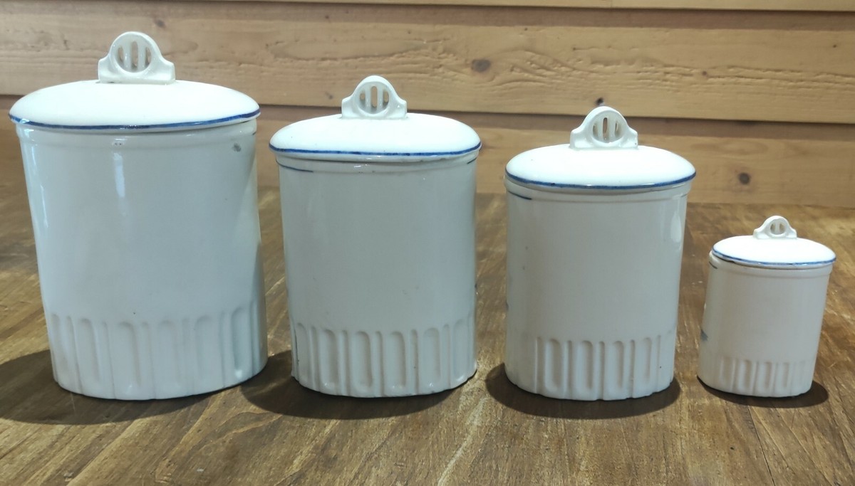 PORCELAINE AUTEUIL LIGNE BISTRO 6 POTS A EPICES COUVERCLE LIEGE JACQUES