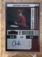 2021 Panini Contenders AUTO Andrew Painter RC /35 Phillies Draft Ticket Red