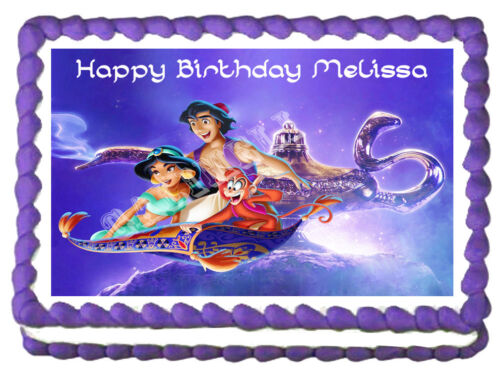ALADDIN AND JASMINE Edible Party cake topper image - Picture 3 of 10
