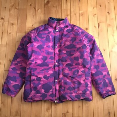 Reversible BAPE Down jacket Purple camo × Blue camo NIGO A Bathing
