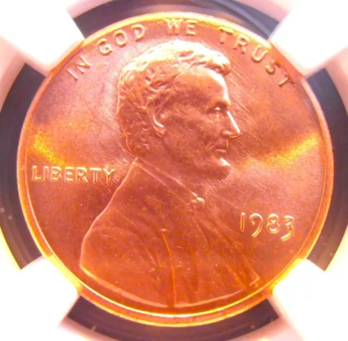 1983 P Lincoln Cent, NGC Certified MS 67 RD   (83PN110)