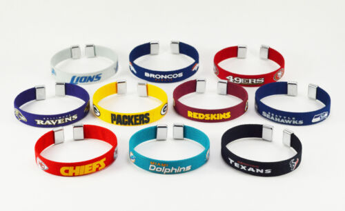 NFL Football Team Color Fan Band Ribbon Bracelet - Pick your team! - Picture 1 of 33