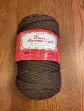Darice Macram  Cord Drk Brown 6mm Twisted Cord 100 yds 100 Olefin Fiber