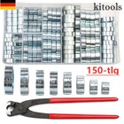 150 tlg 2 Ohr Schlauchschellen Edelstahl Sortiment Schlauchklemmen Zange Set