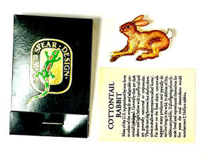 Authentic 1994 WM SPEAR DESIGN 'COTTON TAIL RABBIT' MOJO PIN GOLD PLATED