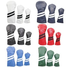 Leather Golf Club Headcover Cover Driver Fairway Wood Hybrid Ut Putter Mallet UK