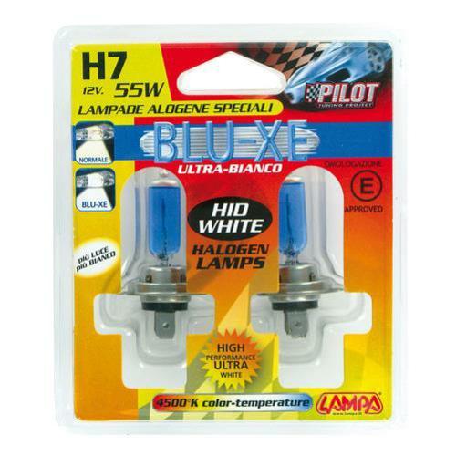 Lampada alogena Blu Xenon H7 55W  12V PX26d  D/Blister Lampa 58196