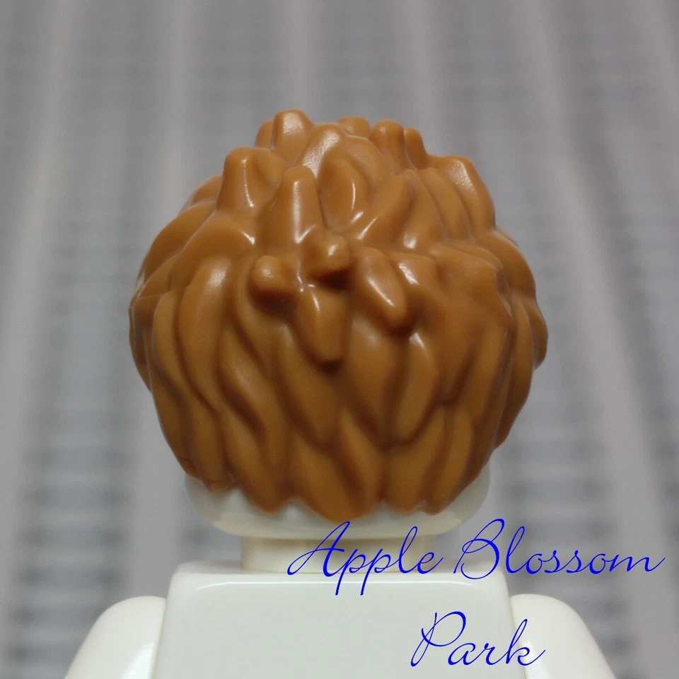 LEGO Minifig Boy Spiked MED BROWN HAIR - Police Male Minifigure Spiky Head Gear - Image 4 of 4