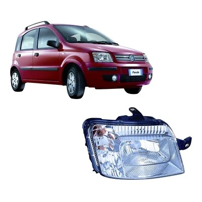 DEPO AUTO PARTS Faro Anteriore Destro DX per FIAT Panda 169 Proiettore (Connettore GIALLO)
