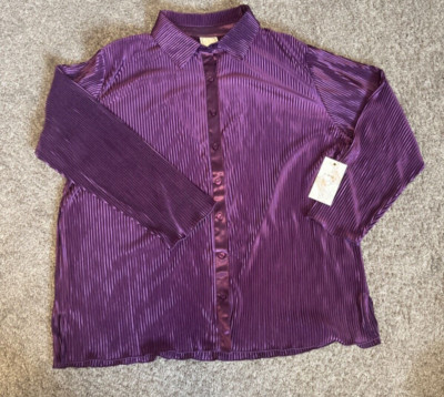 NWT Tru Self Purple Ribbed Top-B2