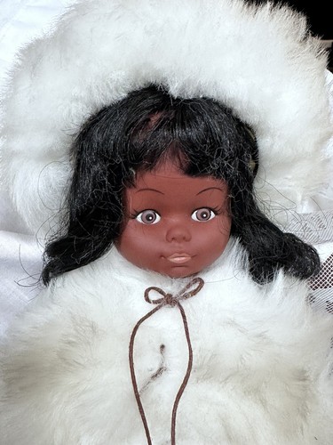 Disfraz MUÑECA Creations du Vagabond Inuit ESQUIMAL Canadá De Colección 10" Cuero Con Etiqueta - Imagen 4 de 13