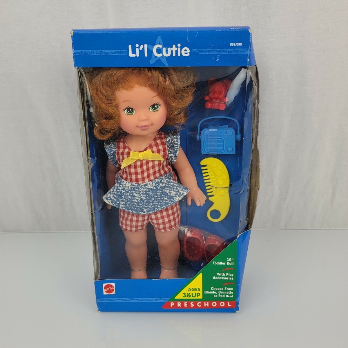 Mattel Li'l Lil Cutie Doll Red Hair Redhead Green Eye 1994