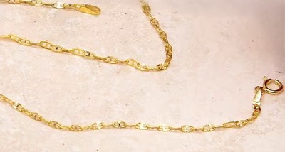 Flache Anker-Mariner-Gliederkette 9 kt Gelbgold 22 Zoll