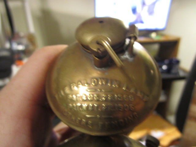 Miners BALDWIN 1906 CARBIDE LAMP - EXCELLENT!!