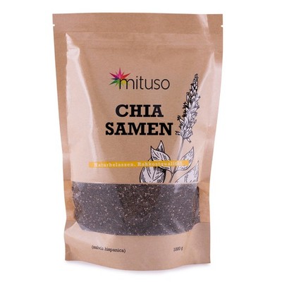 mituso Chia Samen, 1000g, naturbelassen & ohne Gentechnik, ballaststoffreich