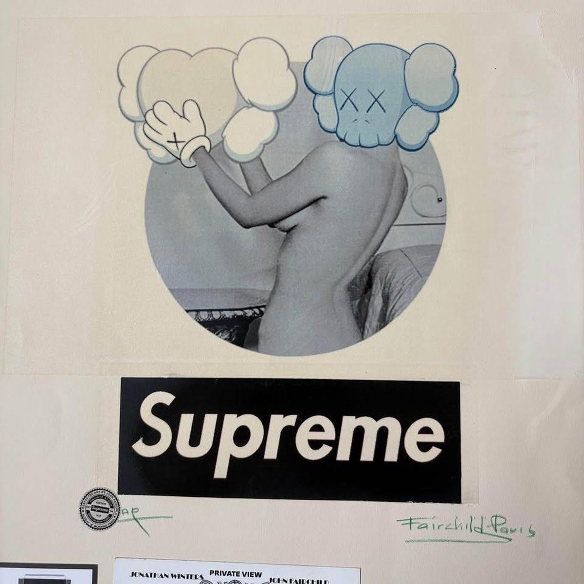 ABE　ポスター　( kaws ape パロディ 現代アート Supreme SUPER RARE* Supreme Kaws Poster | eBay