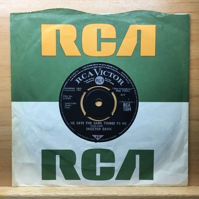 SKEETER DAVIS - HE SAYS THE SAME THINGS TO ME  7'' VINYL (EX)