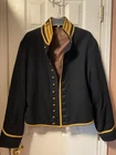 Civil War Reenactment Uniform Coat Size 42 Dark Navy Blue Wool Yellow Trim