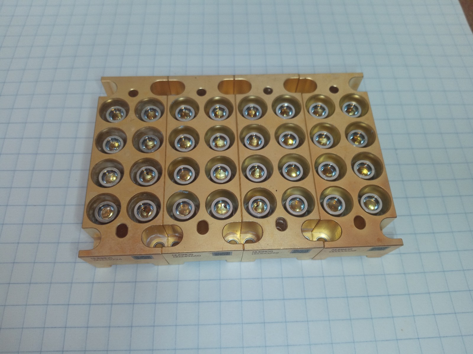 1 Bank of Nichia NUBM08 Laser Diodes - Up to 5W 450nm Blue - Total of 8